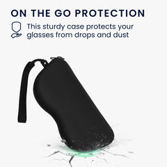 kwmobile Sonnenbrillen Etui zum Anhängen - weiches Brillenetui zum Anhängen für Handtasche - Tasche für Brille