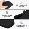 kwmobile Sonnenbrillen Etui zum Anhängen - weiches Brillenetui zum Anhängen für Handtasche - Tasche für Brille mit Reißverschluss