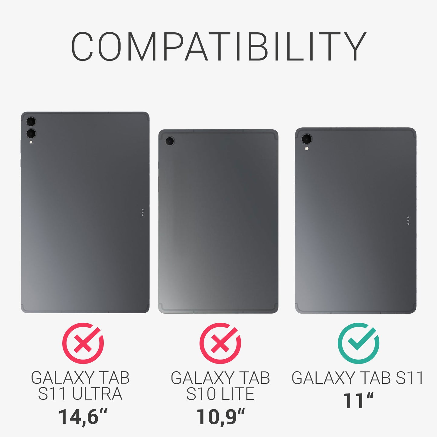 kwmobile Schutzhülle kompatibel mit Samsung Galaxy Tab S11 - Tablet Cover Case