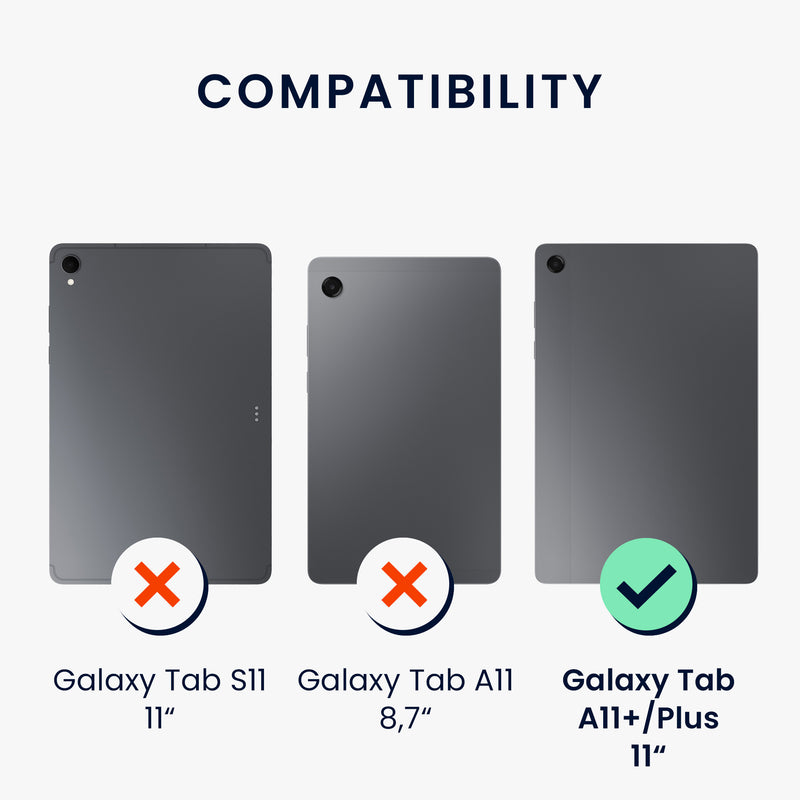 kwmobile Hülle kompatibel mit Samsung Galaxy Tab A11+ / Plus Hülle Tablet Cover