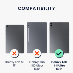 2x Folie kompatibel mit Samsung Galaxy Tab S11 Ultra - Kristallklar - Displayschutz