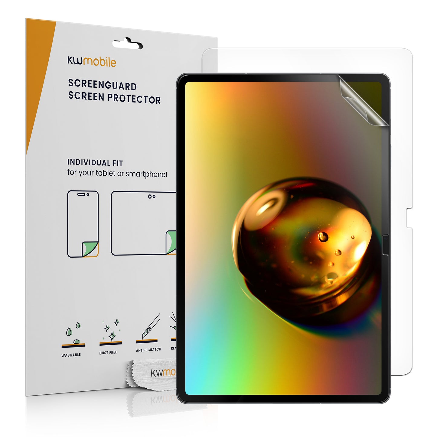 kwmobile 2x Schutzfolie kompatibel mit Samsung Galaxy Tab S10 FE / S10 Lite / S9 FE / S9 - Folie klar Full Screen Tablet Transparent  
