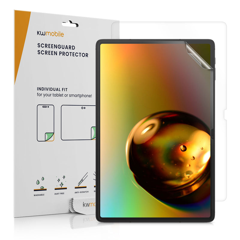 kwmobile 2x Tablet Schutzfolie kompatibel mit Samsung Galaxy Tab S10 FE / S10 Lite / S9 FE / S9 Folie - Full Screen Protector - Tablet Displayfolie entspiegelt Transparent  