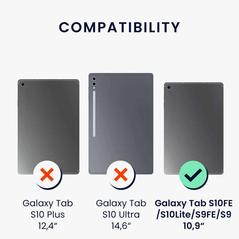 2x Folie kompatibel mit Samsung Galaxy Tab S10 FE / S10 Lite / S9 FE / S9