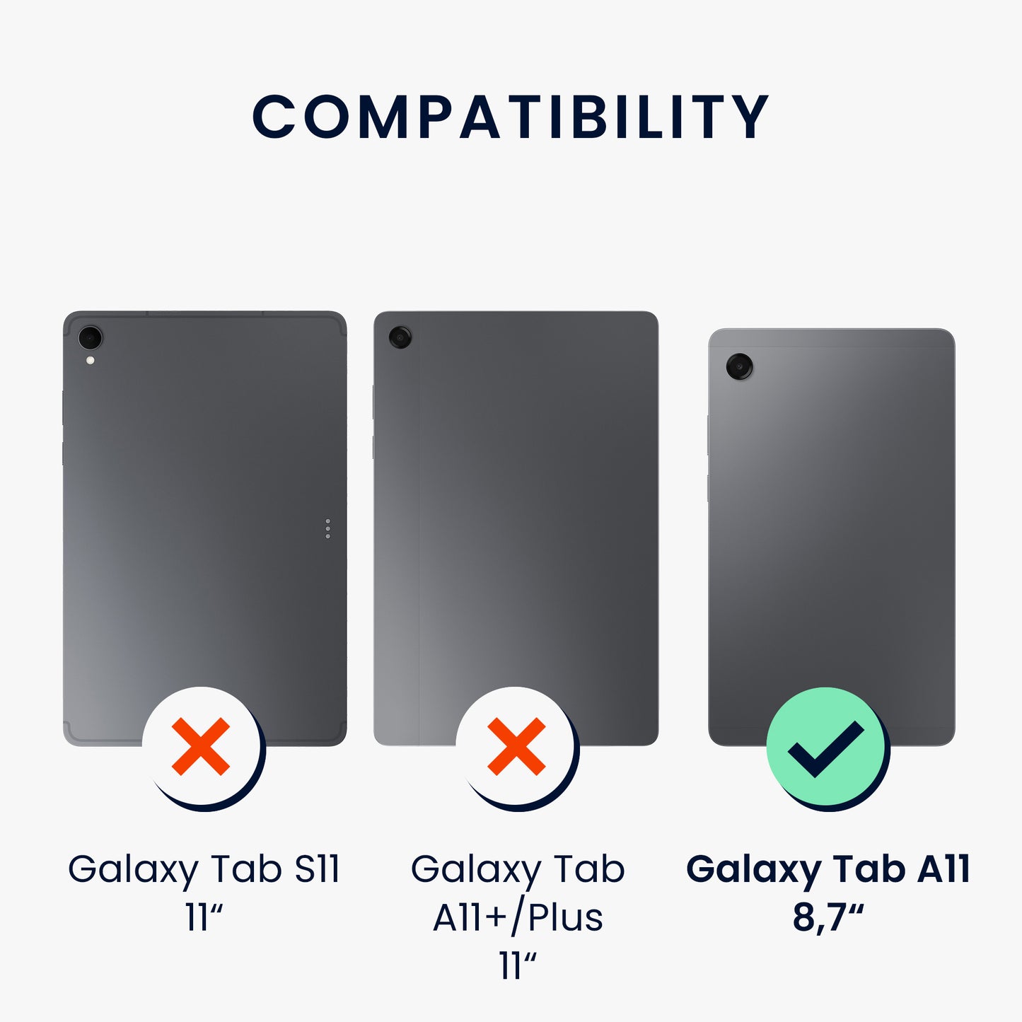2x Folie kompatibel mit Samsung Galaxy Tab A11