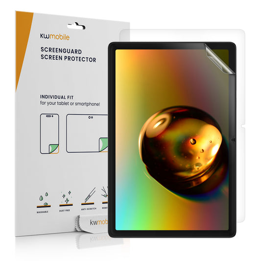 kwmobile 2x Tablet Schutzfolie kompatibel mit Samsung Galaxy Tab A11+ / Plus Folie - Full Screen Protector - Tablet Displayfolie entspiegelt Transparent  