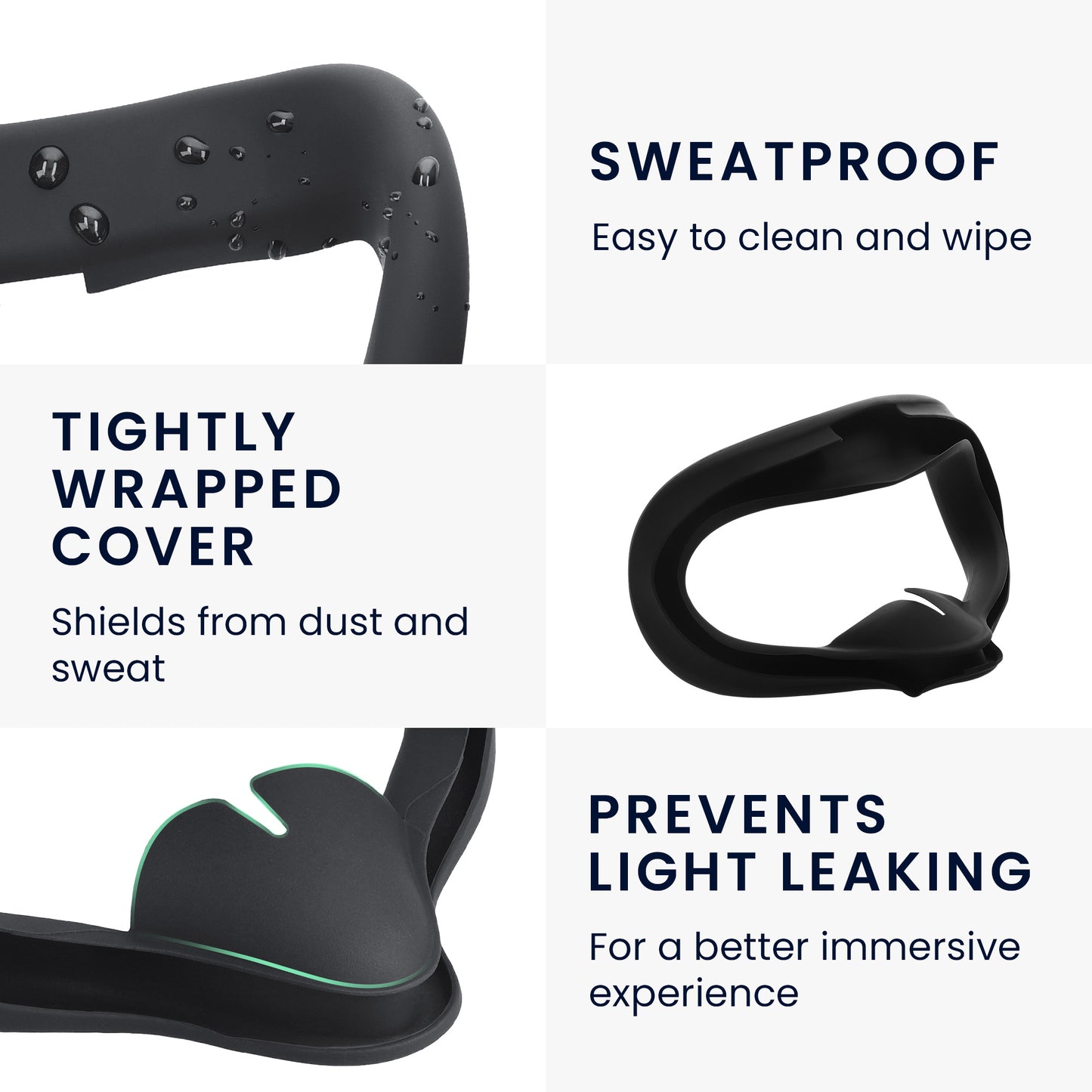 kwmobile VR Maske kompatibel mit Meta Quest 3S Cover VR-Brillen-Maske gegen Schweiß und Verschmutzung