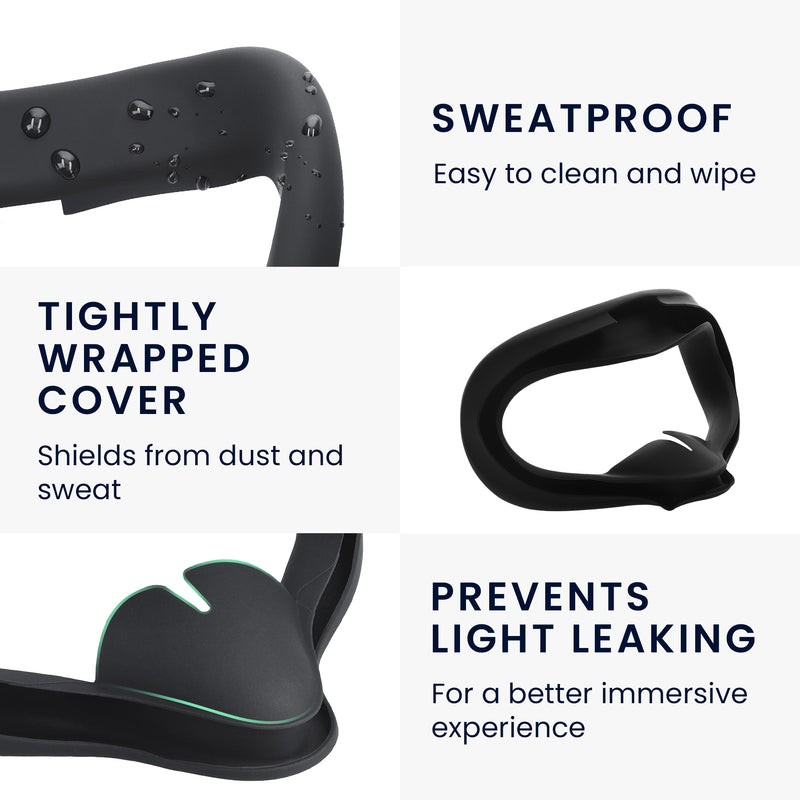 kwmobile VR Maske kompatibel mit Meta Quest 3S Cover VR-Brillen-Maske gegen Schweiß und Verschmutzung