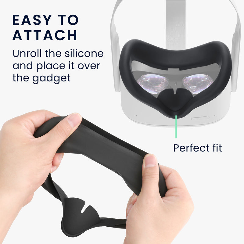 kwmobile VR Maske kompatibel mit Meta Quest 3S Cover VR-Brillen-Maske gegen Schweiß und Verschmutzung