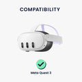 kwmobile VR Maske kompatibel mit Meta Quest 3 Cover gegen Schweiß und Verschmutzung