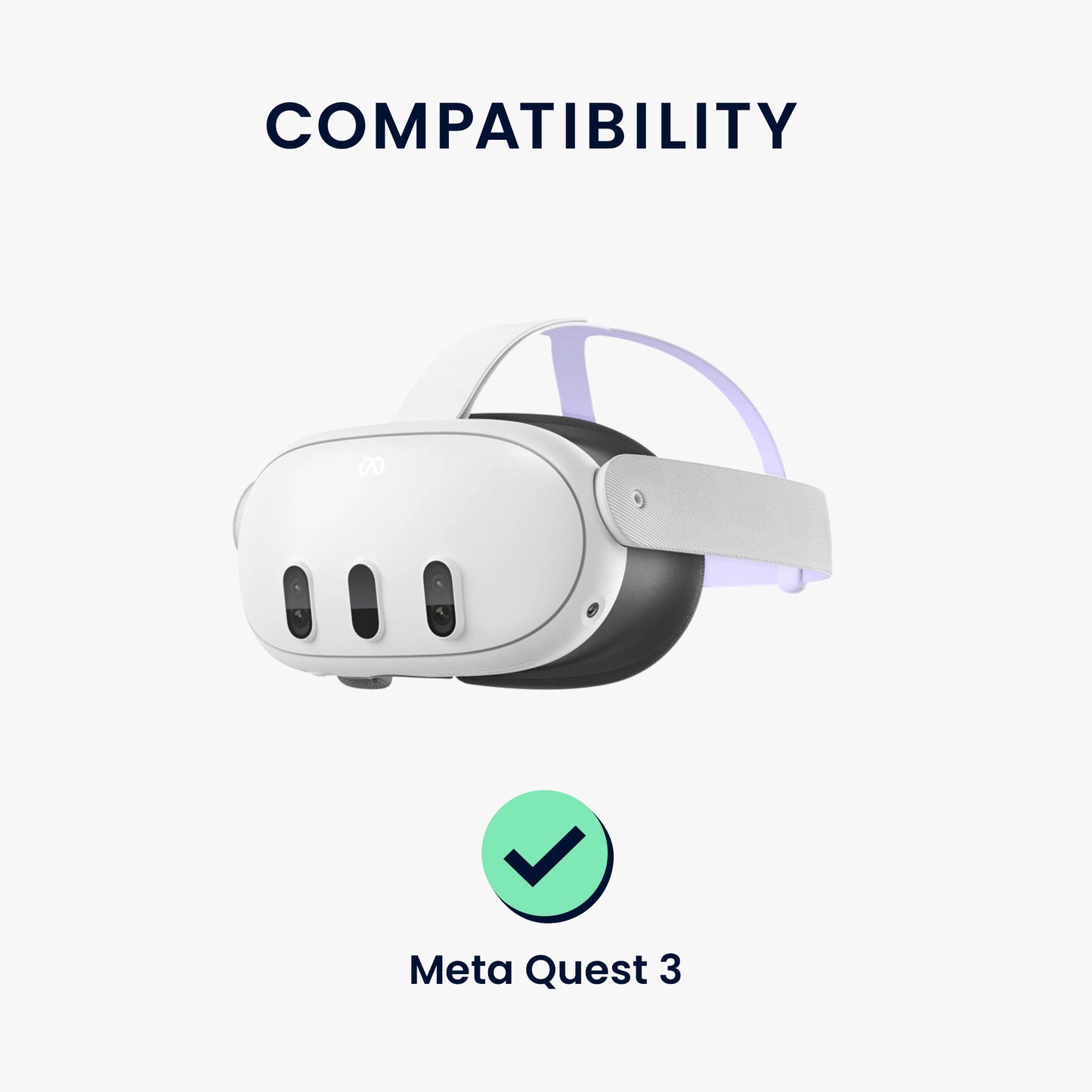 kwmobile VR Maske kompatibel mit Meta Quest 3 Cover gegen Schweiß und Verschmutzung