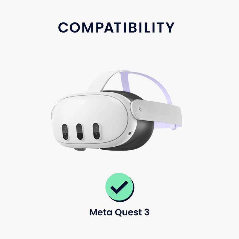 kwmobile VR Maske kompatibel mit Meta Quest 3 Cover gegen Schweiß und Verschmutzung