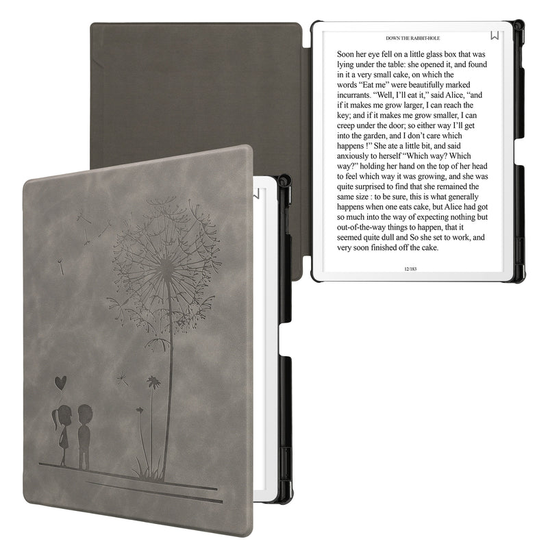 kwmobile Schutzhülle für Amazon Kindle Scribe 11" (2025) Hülle - eReader Case aus Kunstleder mit Auto Sleep Funktion - Pusteblume Love