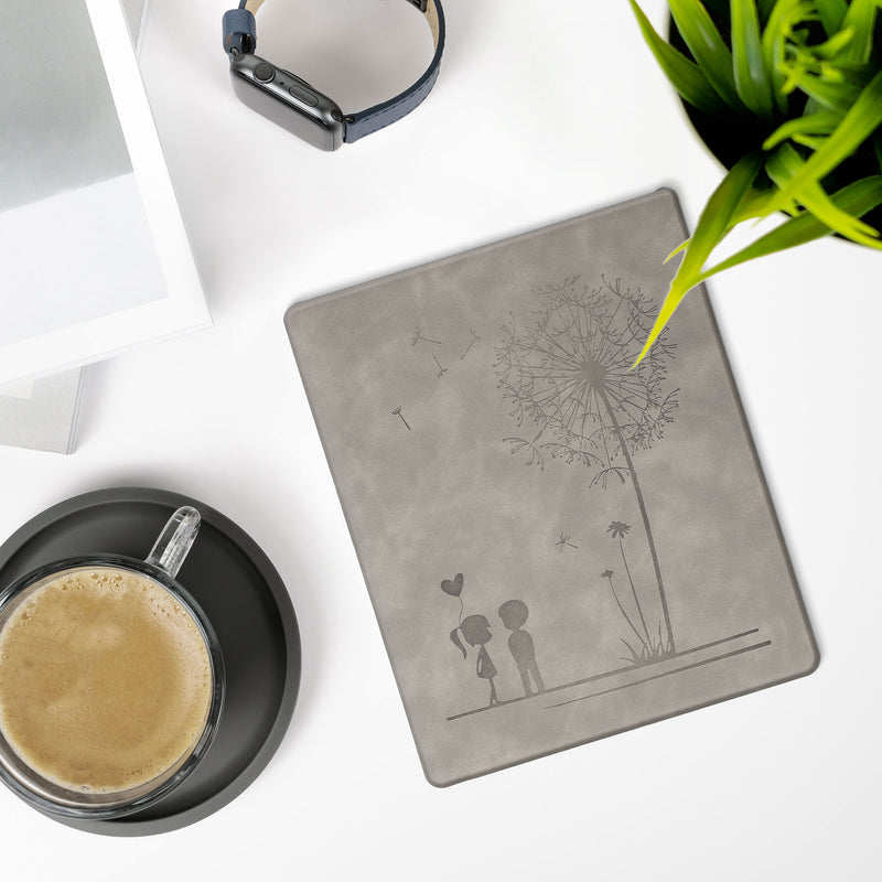 kwmobile Schutzhülle für Amazon Kindle Scribe 11" (2025) Hülle - eReader Case aus Kunstleder mit Auto Sleep Funktion - Pusteblume Love