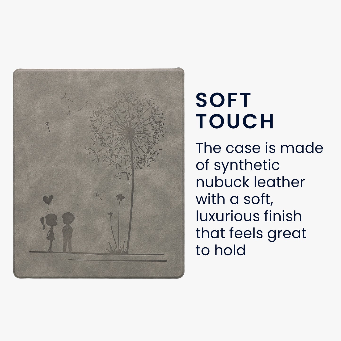 kwmobile Schutzhülle für Amazon Kindle Scribe 11" (2025) Hülle - eReader Case aus Kunstleder mit Auto Sleep Funktion - Pusteblume Love