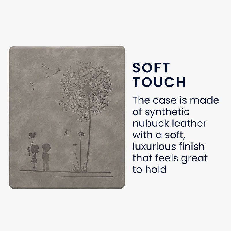 kwmobile Schutzhülle für Amazon Kindle Scribe 11" (2025) Hülle - eReader Case aus Kunstleder mit Auto Sleep Funktion - Pusteblume Love