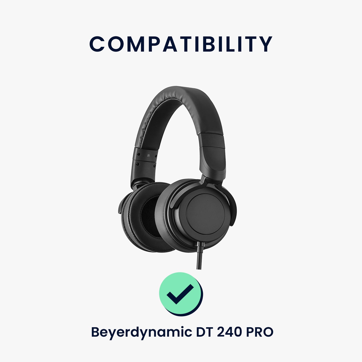 kwmobile Ohr Polster für Beyerdynamic DT 240 PRO Ohrpolster Ersatz Ohrpolster Kopfhörer Ersatzteile Kopfhörer Ersatzpolster für Over Ear Headphones