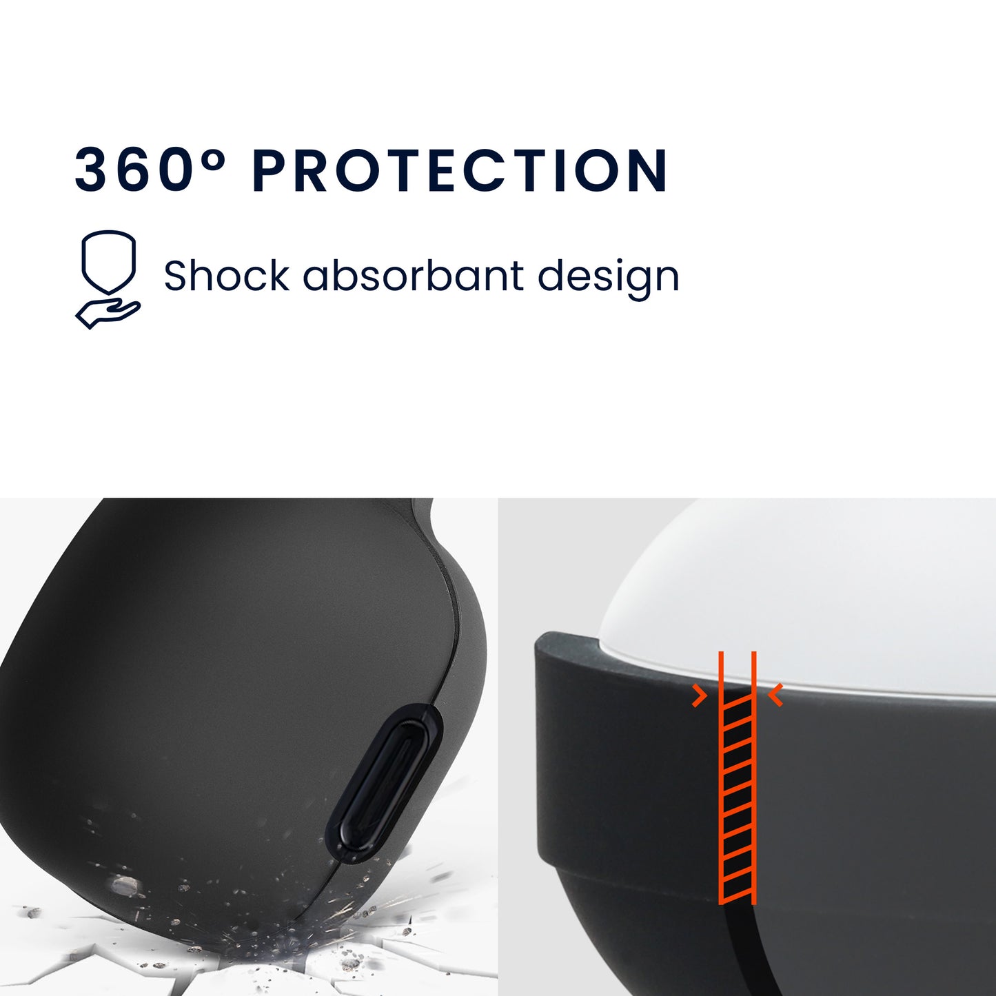 kwmobile Hülle kompatibel mit Anker Soundcore Liberty 4 NC Hülle - Kopfhörer Case - TPU Cover - Schutzhülle