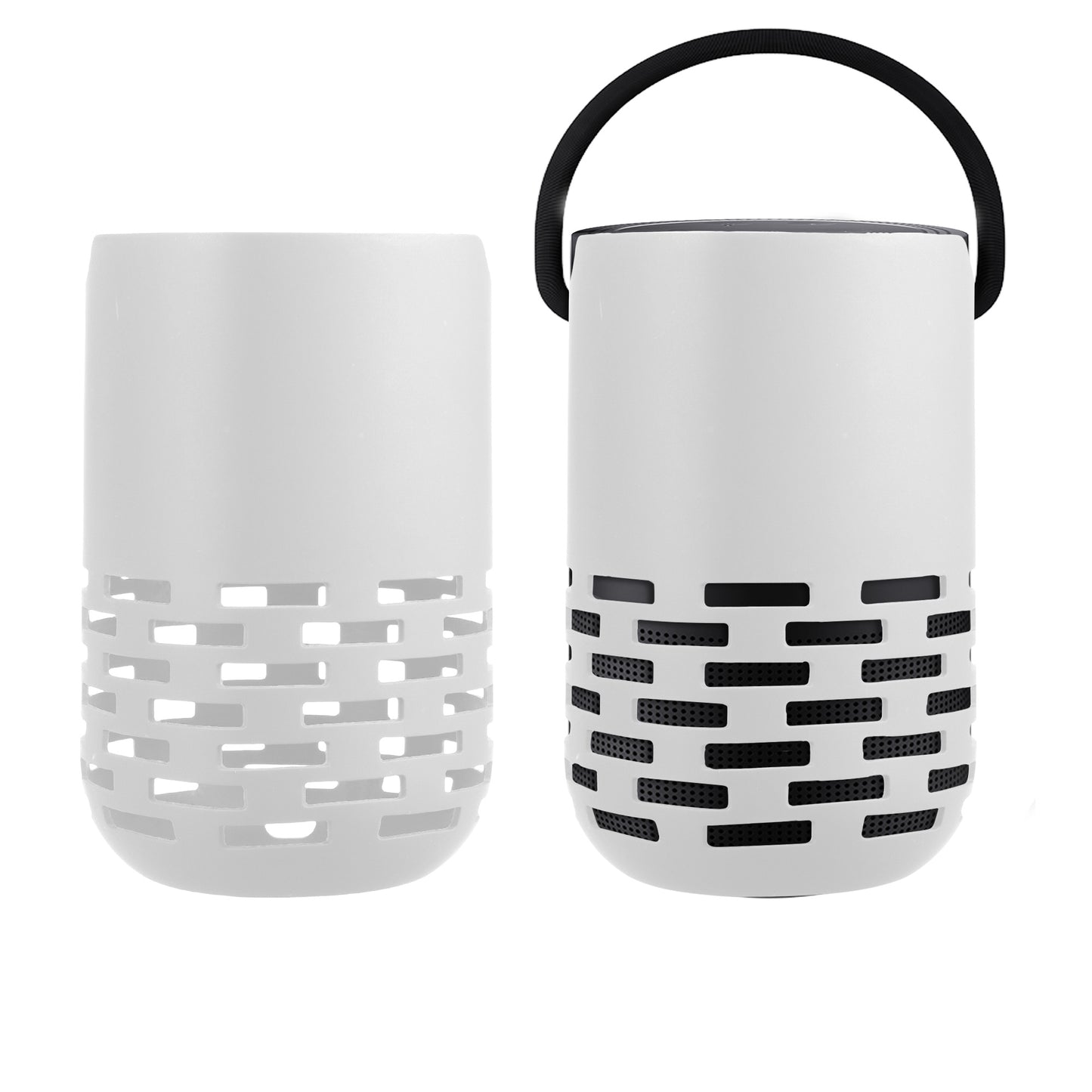 kwmobile Silikon Hülle kompatibel mit Bose Portable Home Speaker - Schutzhülle für Mini Speaker - Cover Bluetooth Lautsprecher Weiß Weiß  