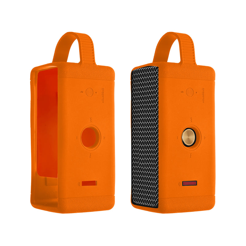 kwmobile Silikon Hülle kompatibel mit Marshall EMBERTON - Schutzhülle für Mini Speaker - Cover Bluetooth Lautsprecher Orange Orange  