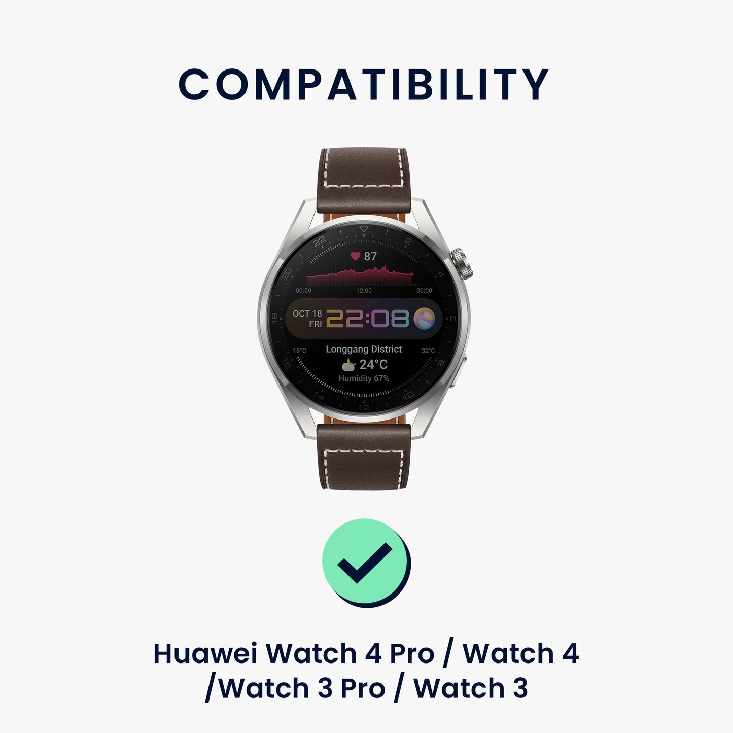 2x Armband für Huawei Watch 4 Pro / Watch 4 / Watch 3 Pro / Watch 3