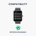 kwmobile Uhrenarmband für GRV 22mm Smartwatch Armband Fitnesstracker Band Set Ersatzarmband Smartwatch