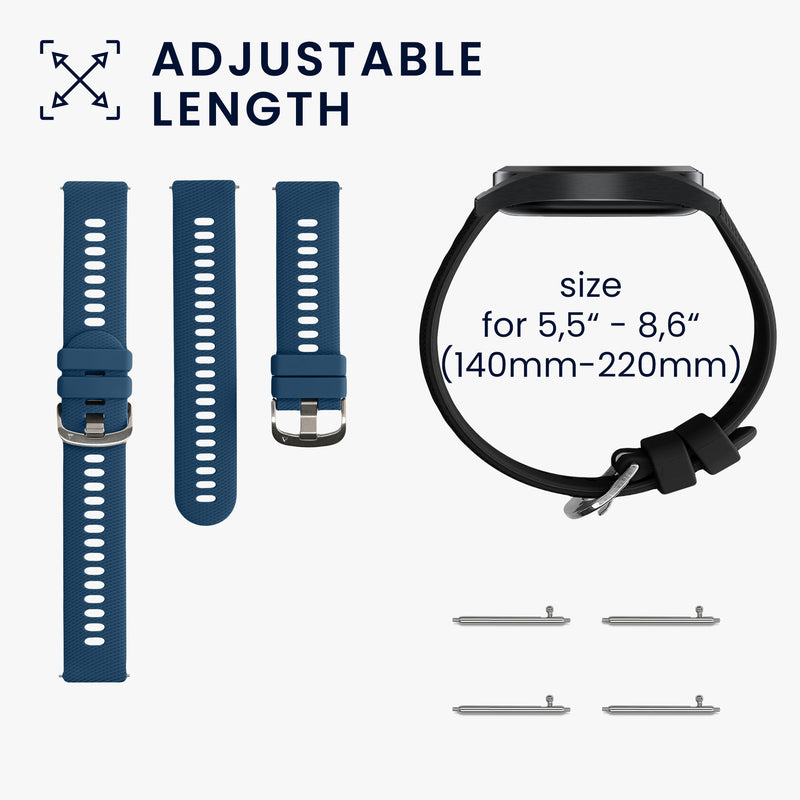 kwmobile Uhrenarmband für Popglory P66 22mm Armband Fitnesstracker Band Set Ersatzarmband Smartwatch