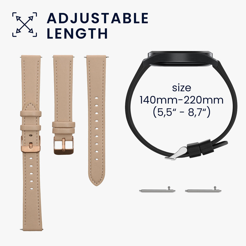 Leder Armband für Garmin vivomove 3S / vivoactive 4S