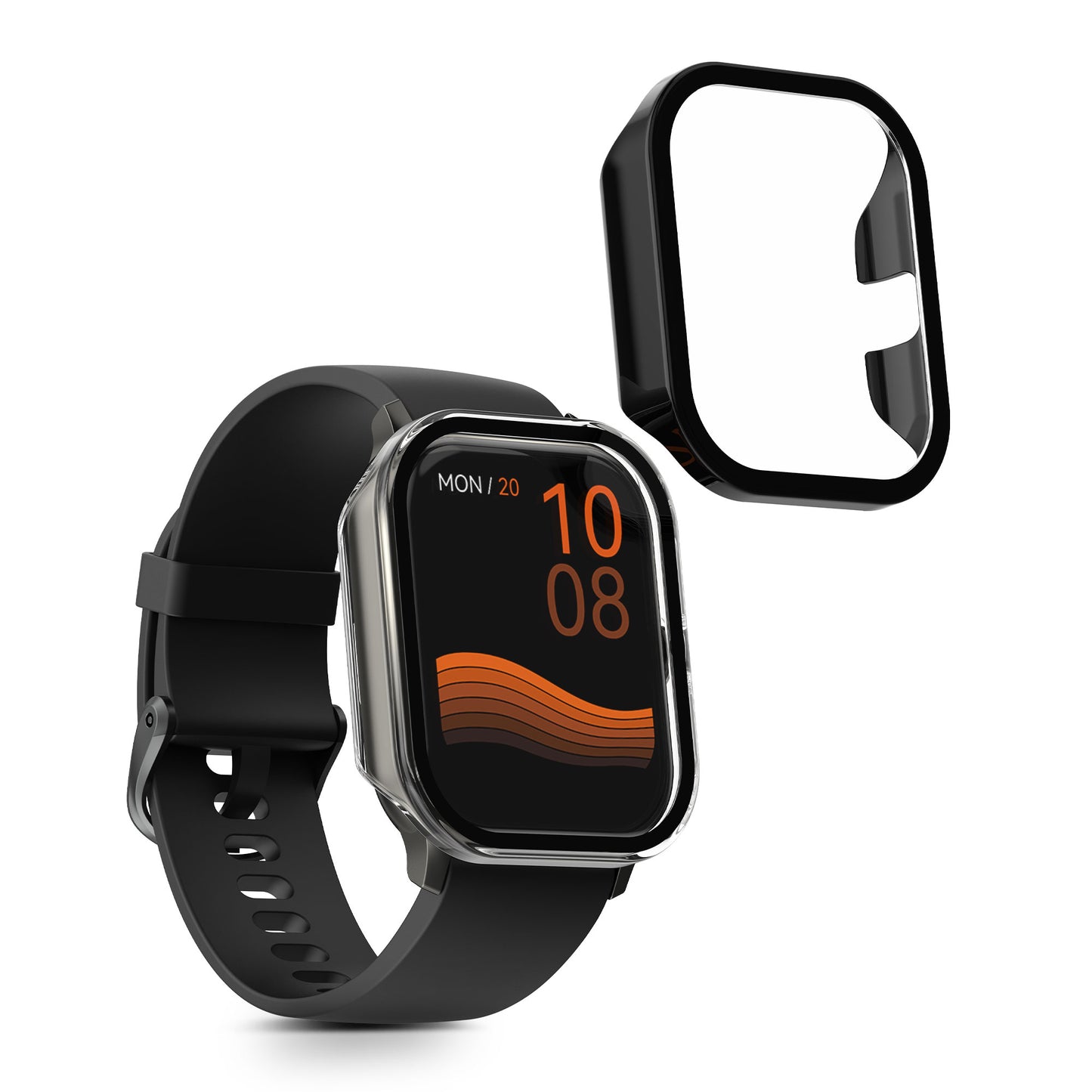 kwmobile Glas Hülle für Haylou GST Lite / LS13 Schutzhülle Fullbody Fitnesstracker Case Set