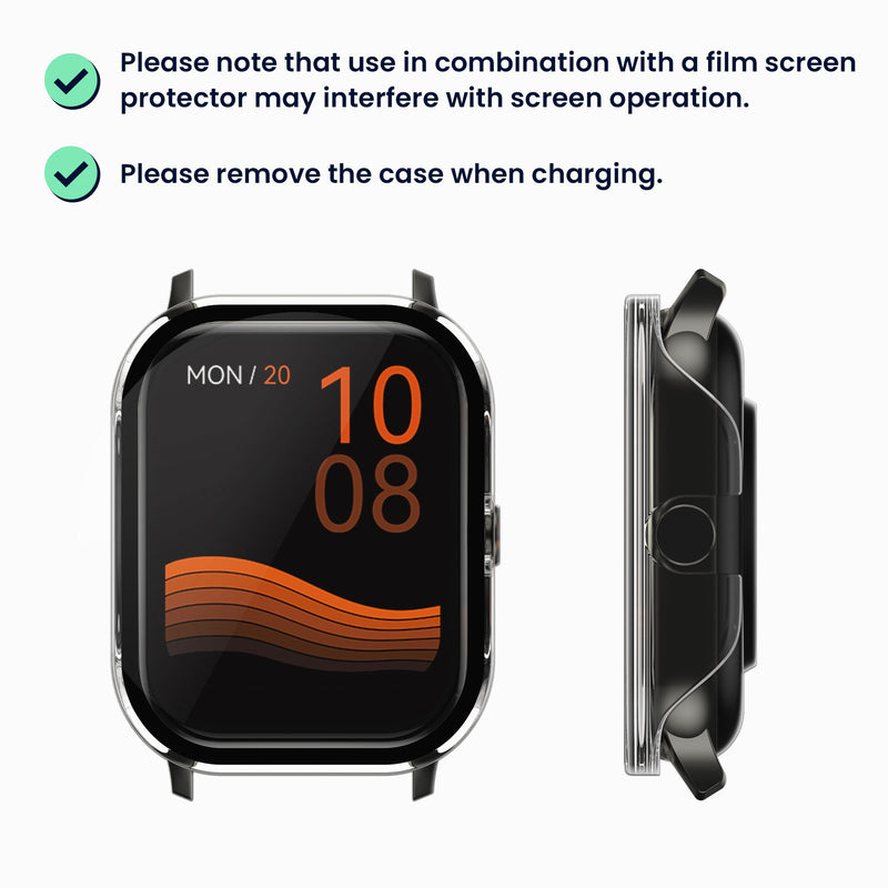 kwmobile Glas Hülle für Haylou GST Lite / LS13 Schutzhülle Fullbody Fitnesstracker Case Set