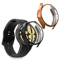 kwmobile 2x Schutzhülle kompatibel mit Samsung Galaxy Watch 6 40mm Hülle - Fullbody Cover Set aus Silikon - Rosegold Schwarz Rosegold  