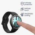 kwmobile Silikon Hülle für Samsung Galaxy Watch 6 44mm Schutzhülle Fullbody Display Cover Set