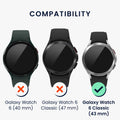 kwmobile Schutzring kompatibel mit Samsung Galaxy Watch 6 Classic 43mm Fitnesstracker