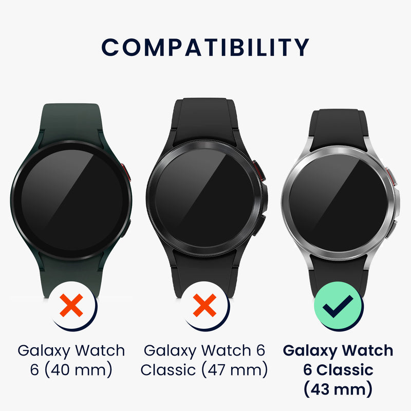 kwmobile Schutzring kompatibel mit Samsung Galaxy Watch 6 Classic 43mm Fitnesstracker