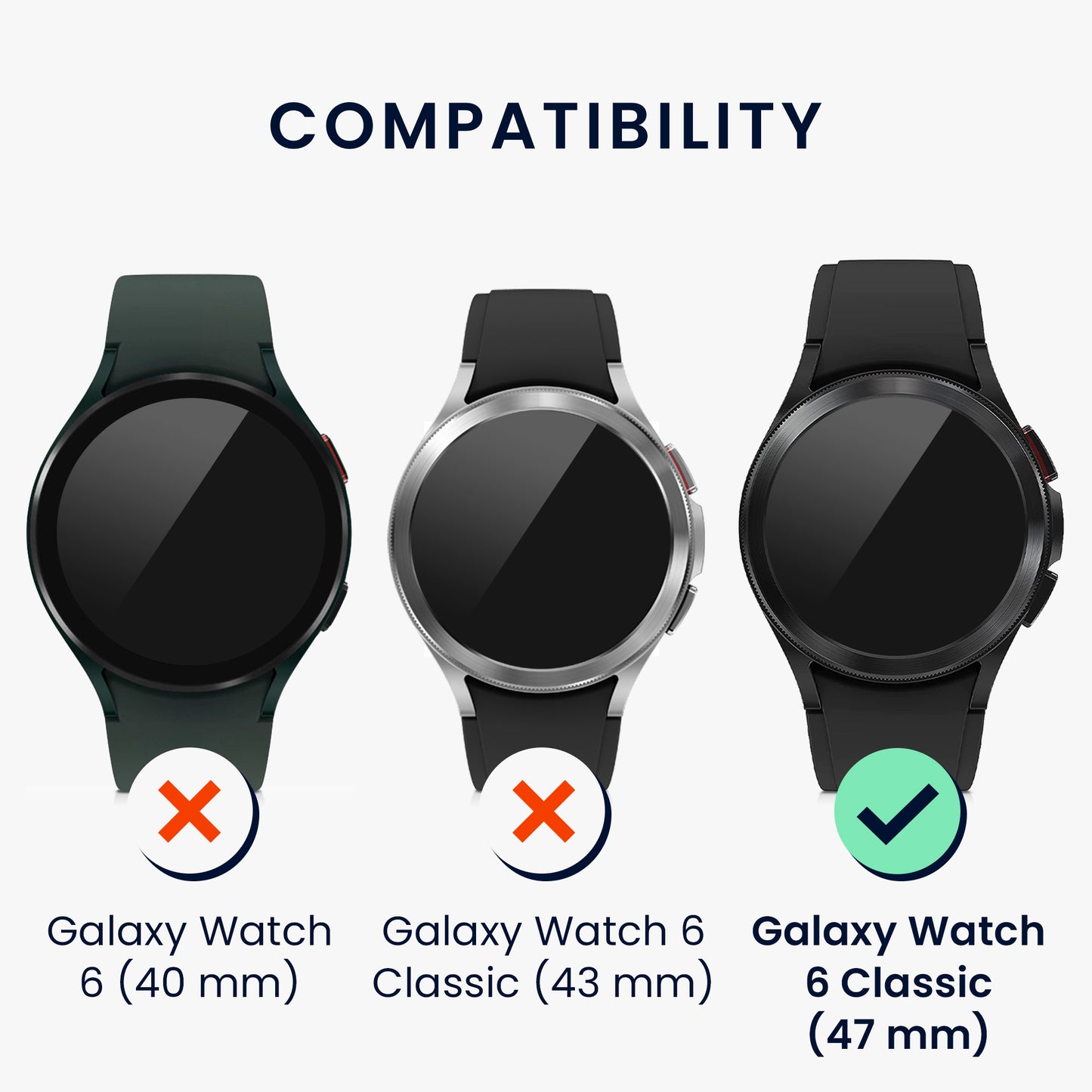 kwmobile Schutzring kompatibel mit Samsung Galaxy Watch 6 Classic 47mm Fitnesstracker