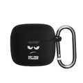 kwmobile Hülle kompatibel mit JBL Tune Flex Hülle - Silikon Kopfhörer Schutzhülle Case Cover Weiß Schwarz Schwarz Weiß  [dsg01]