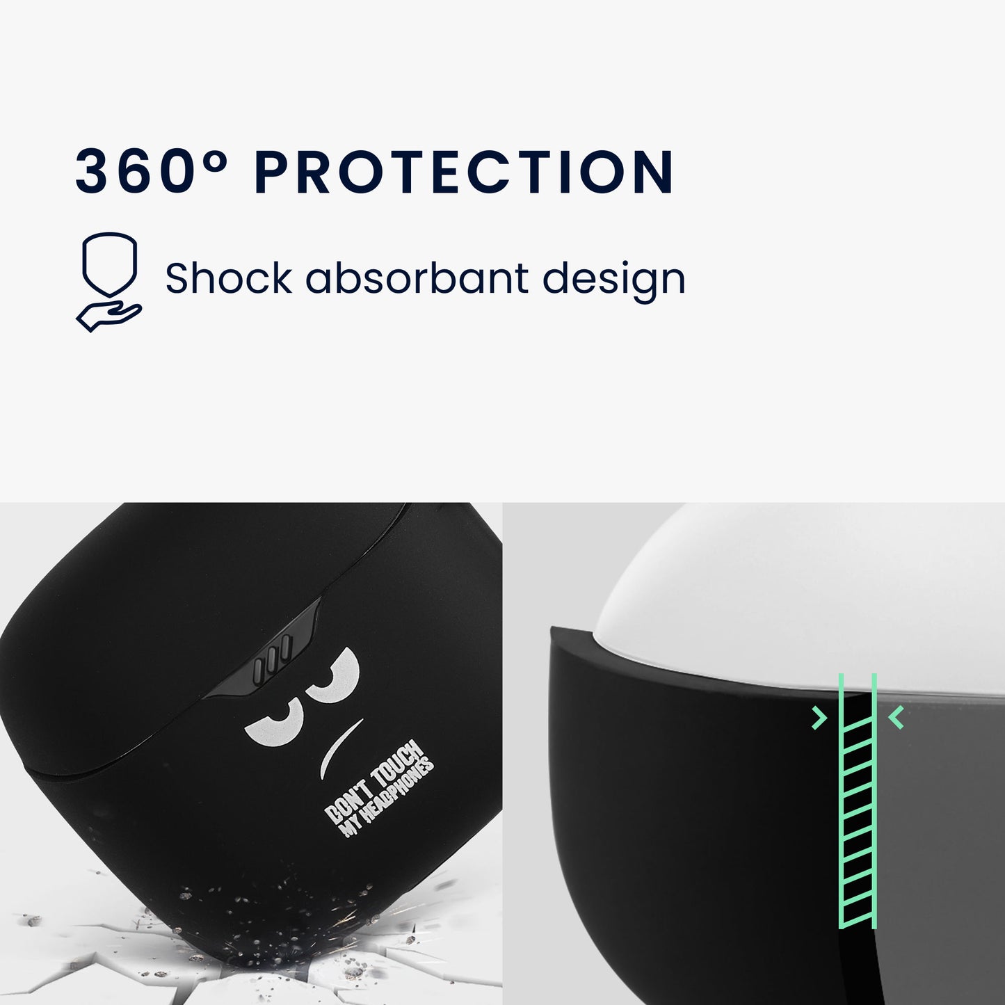 Silikon Hülle für JBL Tune Flex Don't touch my Headphones