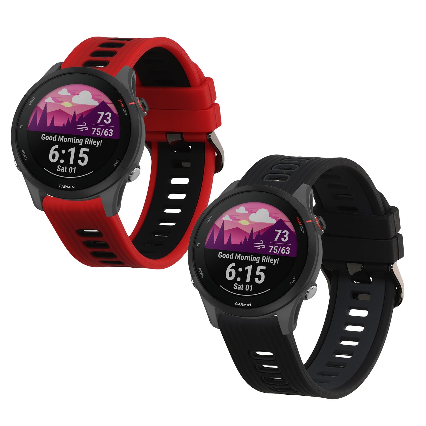 2x Armband für Garmin Forerunner 255 / 255 Music