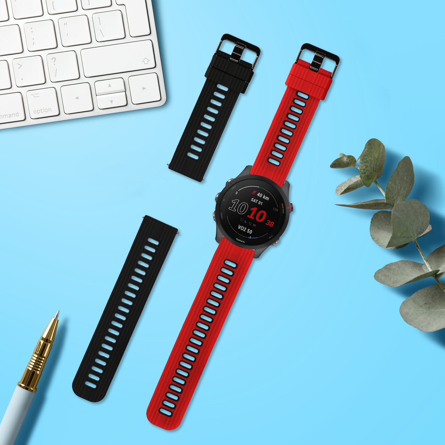 2x Armband für Garmin Forerunner 255 / 255 Music
