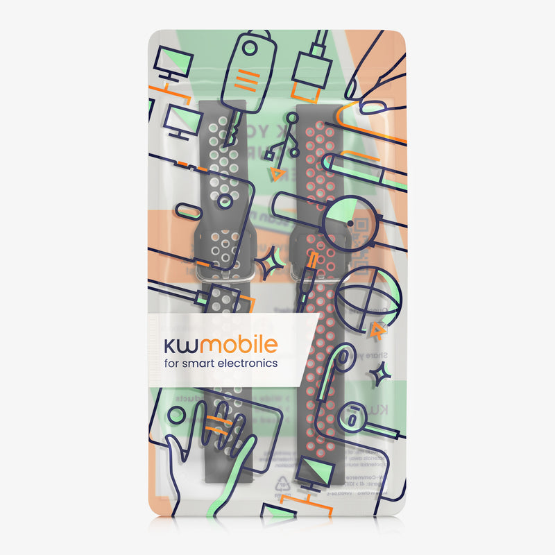 kwmobile Uhrenarmband für Huami Amazfit Cheetah A2294 / Zepp E Armband Fitnesstracker Band Set Ersatzarmband Smartwatch