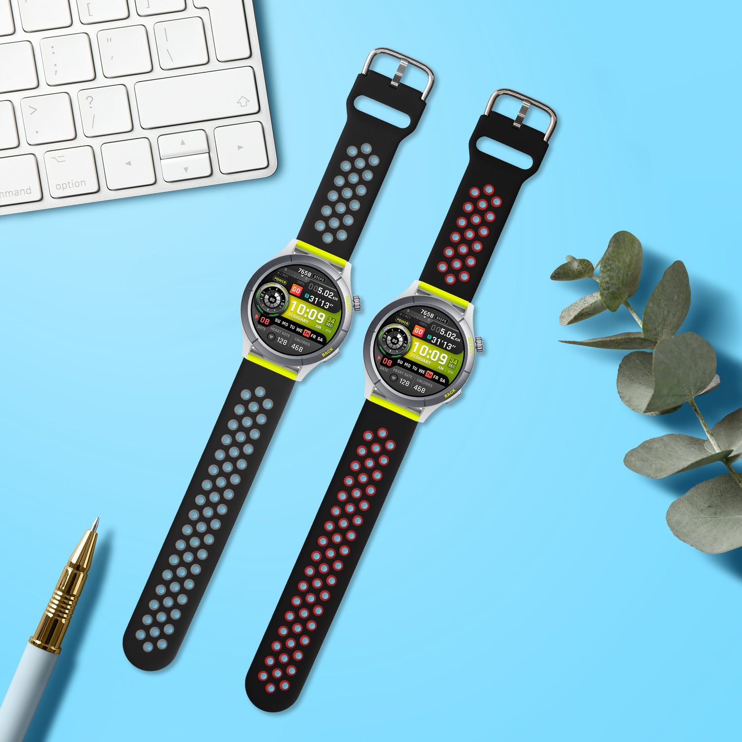 kwmobile Uhrenarmband für Huami Amazfit Cheetah A2294 / Zepp E Armband Fitnesstracker Band Set Ersatzarmband Smartwatch