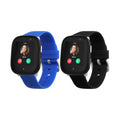 kwmobile Armband S kompatibel mit Xplora X6 Play - 2x Fitnesstracker Sportarmband aus TPU und Silikon Schwarz  [dsg01]