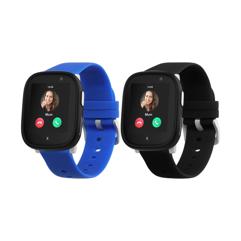 kwmobile Armband S kompatibel mit Xplora X6 Play - 2x Fitnesstracker Sportarmband aus TPU und Silikon Schwarz  [dsg01]