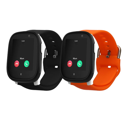 kwmobile Armband S kompatibel mit Xplora X6 Play - 2x Fitnesstracker Sportarmband aus TPU und Silikon Schwarz  [dsg02]
