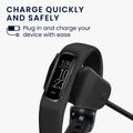 kwmobile USB Kabel Charger kompatibel mit Garmin vivosmart 4 Ladekabel Smart Watch Ersatzkabel Fitnesstracker Aufladekabel