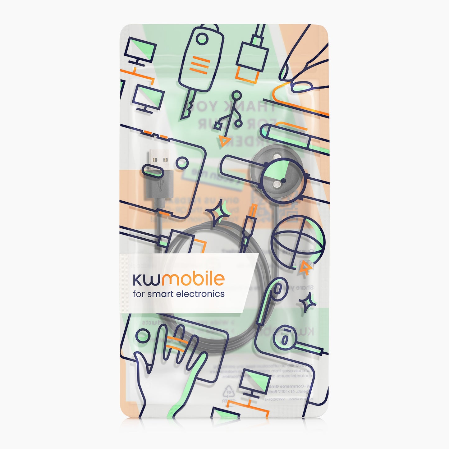 kwmobile USB Kabel Charger kompatibel mit Suunto 9 PEAK Pro Ladekabel - Smart Watch Ersatzkabel - Fitnesstracker Aufladekabel