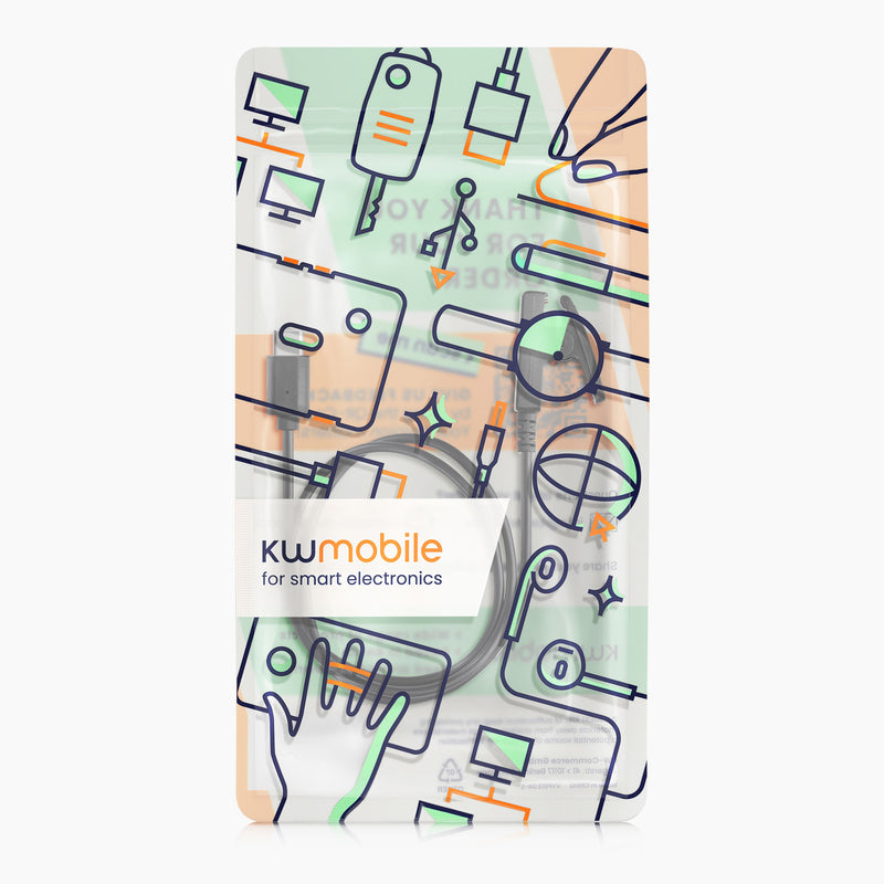 kwmobile USB C Ladekabel kompatibel mit Garmin vivomove Trend / Lily / HR / Forerunner 35 / 30 / 735XT Kabel Charger Smart Watch Typ C Ersatzkabel Fitnesstracker Aufladekabel