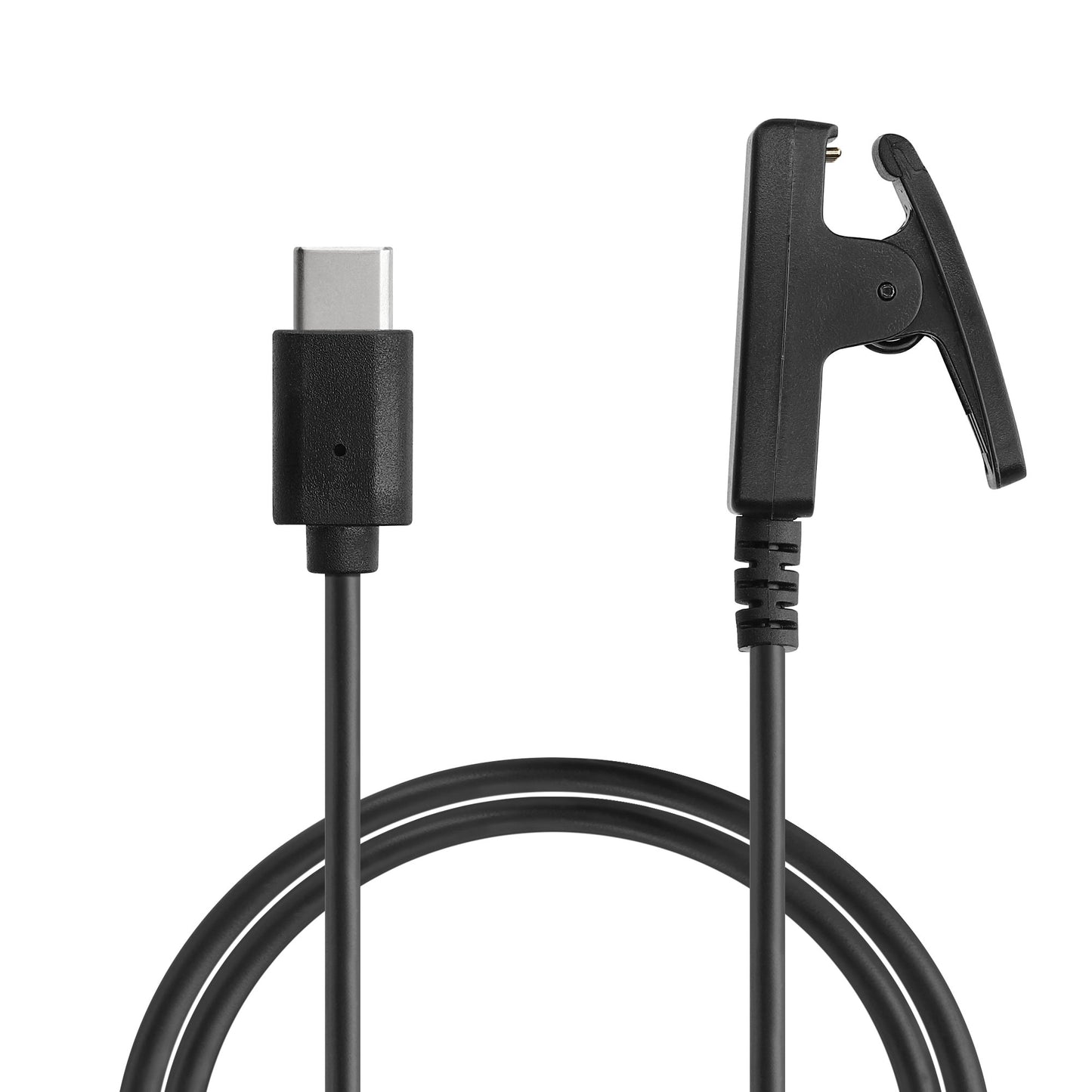 kwmobile USB C Ladekabel kompatibel mit Garmin vivomove Trend / Lily / HR / Forerunner 35 / 30 / 735XT - Kabel Charger - Smart Watch Typ C Ersatzkabel - Fitnesstracker Aufladekabel Schwarz  
