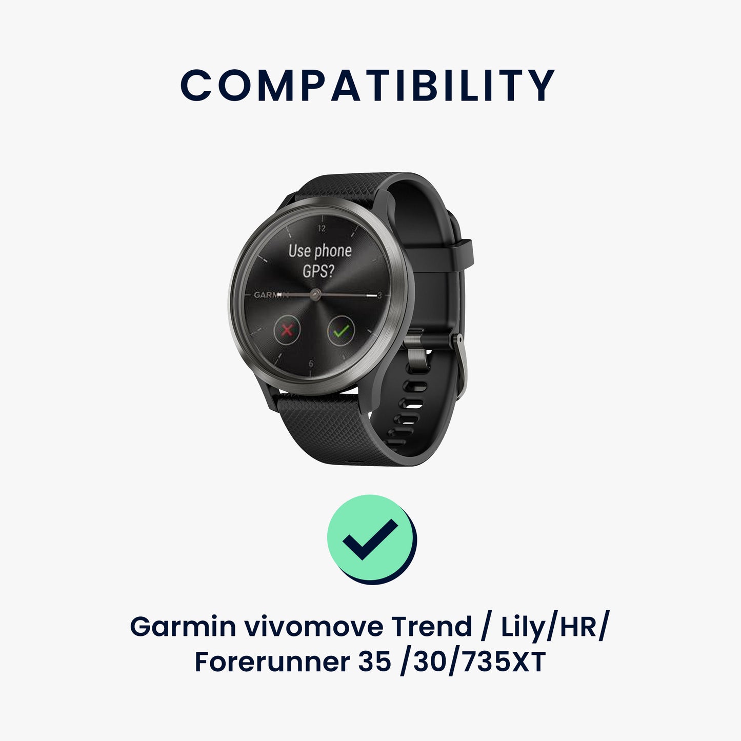 kwmobile USB C Ladekabel kompatibel mit Garmin vivomove Trend / Lily / HR / Forerunner 35 / 30 / 735XT Kabel Charger Smart Watch Typ C Ersatzkabel Fitnesstracker Aufladekabel
