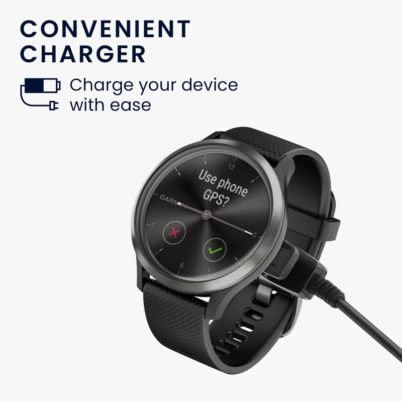kwmobile USB C Ladekabel kompatibel mit Garmin vivomove Trend / Lily / HR / Forerunner 35 / 30 / 735XT Kabel Charger Smart Watch Typ C Ersatzkabel Fitnesstracker Aufladekabel